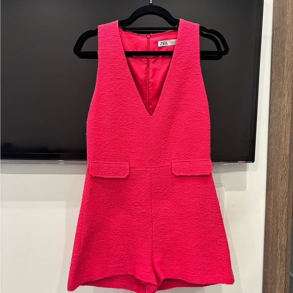 Zara Pink Sleeveless Romper - Picture 1 of 9